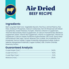 Solid Gold Air Dried Dog Food Toppers for Picky Eaters - Healthy Dog Treats Made with Real Beef to Serve as Meal Topper or Dog Treat - Supports Muscle Growth, Immunity, and Healthy Digestion 2-lb