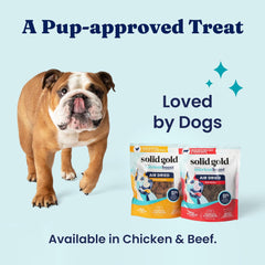 Solid Gold Air Dried Dog Food Toppers for Picky Eaters - Healthy Dog Treats Made with Real Chicken to Serve as Meal Topper or Dog Treat - Supports Muscle Growth, Immunity, and Healthy Digestion 1-lb