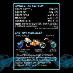 Cobalt Aquatics Marine Vegi Flakes with Probiotics- for Marine and Reef Fish of All Types