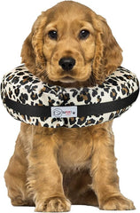 Comfurt - Comfort Collar by Comfurt Collar - Cheetah Print - Pet Recovery Collar for Dogs, Cats, & Rabbits - Protective Soft Stuffed Pet Collar, Adjustable, Leash Attachment, Post Surgery Cone Alternative