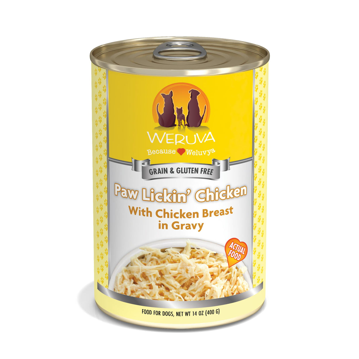 Weruva Classic Dog Food, Paw Lickin’ Chicken with Chicken Breast in Gravy (Pack of 12)