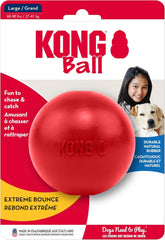 KONG Ball with Hole – Classic Natural Rubber Fetch Toy (Large)