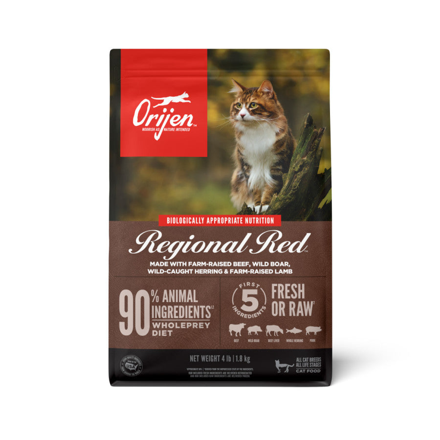 ORIJEN Regional RED Dry Cat Food, Grain Free Cat Food for All Life Stages, with WholePrey Ingredients