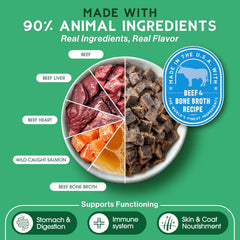 Farmland Traditions The Good List Air-Dried Dog Food, Premium Beef & Bone Broth for Dogs, Protein Rich & Grain-Free Nutrition