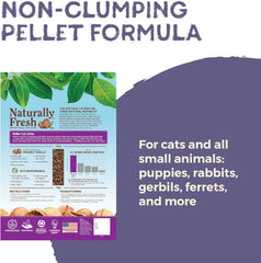 Naturally Fresh Cat Litter Made From Walnut Shells, Pellet Non-Clumping, Sustainable, and Upcycled, 26 Lbs