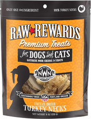 Northwest Naturals Raw Rewards Freeze-Dried Turkey Neck Treats for Dogs and Cats - Whole Neck - Healthy, 1 Ingredient, Human Grade Ingredients, All Natural, Proudly Made in USA, 6 Oz