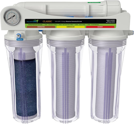 Aquatic Life 4-Stage 100 GPD Junior Reverse Osmosis Filter System
