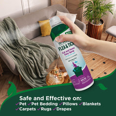 HERO PET Vet's Best Natural Flea & Tick Easy Spray for Cats – Natural Flea & Tick Prevention with Cotton Spice Scent – Plant-Based Cat Spray with Essential Oils – Gentle Pest Control Formula