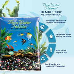 Black Beauty Pebble Mix Aquarium Gravel - 5 lbs - Non-Toxic, Colorfast, Vibrant Substrate for Aquariums, Terrariums, Ponds & Crafts