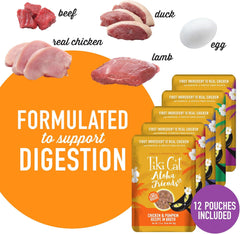 Tiki Cat Aloha Friends Variety Pack, Meaty Flavors Mixed with Pumpkin, Wet, High-Protein & High-Moisture Cat Food, For All Life Stages