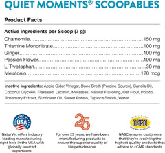 NaturVet Scoopables Quiet Moments Dog Calming Aid for Dogs - Promotes Calm with Stressful Events Like Storms, Fireworks, Travel, Separation Anxiety - Hickory Smoked Bacon Flavored