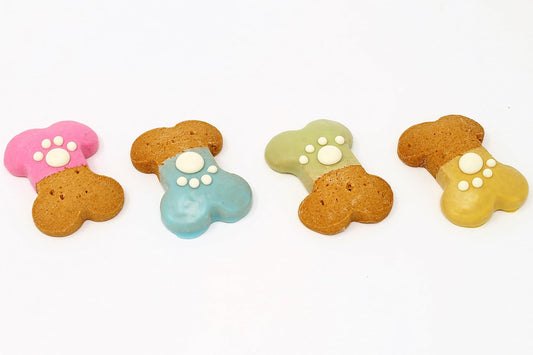 Claudia's Canine Bakery - Party Bones with Paw Print - 24 Gourmet Dog Treats