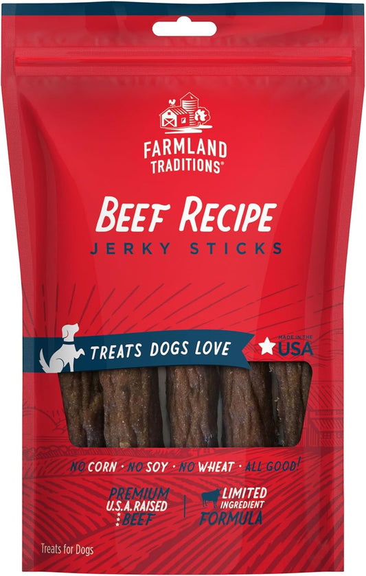 Farmland Traditions Beef Recipe Dog Jerky Sticks