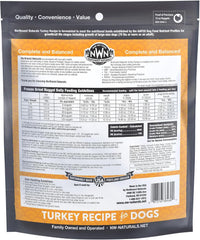Northwest Naturals Freeze-Dried Turkey Dog Food - Bite-Sized Nuggets - Grain-Free, High-Protein, Raw Diet, Human-Grade, Limited Ingredients, All Natural, Healthy & Nutritious, Made in USA