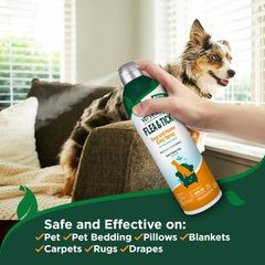HERO PET Vet's Best Natural Flea and Tick Easy Spray for Dogs – Cotton Spice Scent – Natural Flea & Tick Prevention – Kills Pests on Contact – Plant-Based Formula – Made in USA – 14 oz