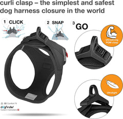 Curli Vest Harness curli Clasp Air-Mesh Black