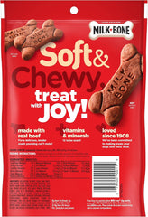 Milk-Bone Soft & Chewy Beef & Filet Mignon Recipe Dog Snacks, 5.6-Ounces