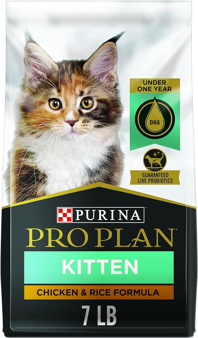 Purina Pro Plan With Probiotics, High Protein Dry Kitten Food, Chicken & Rice Formula