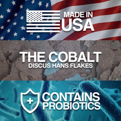 Cobalt Aquatics Discus Hans Flake - Advanced Nutrition for Vibrant Discus - Salmon Meal, Probiotics & Blue Flakes - Supports Health & Immunity