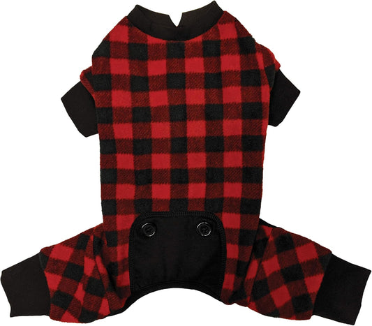 Fashion Pet BUFFALO PLAID PJ'S Dog pajamas RED