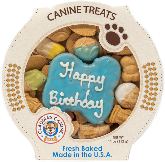 Claudia'S Canine Cuisine Peanut Butter Dog Cookies, Happy Birthday, Blue