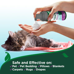 HERO PET Vet's Best Natural Waterless Flea & Tick Bath for Cats – Natural No-Rinse Dry Shampoo with Plant-Based Ingredients – Flea and Tick Prevention and Control with Certified Essential Oils – 5 oz Bottle