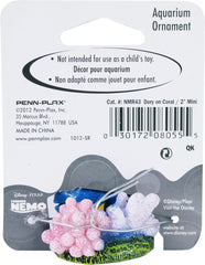 Disney Penn-Plax - Officially Licensed Disney's Finding NEMO Aquarium Ornament - Dory with Pink & Purple Coral - Mini Sized 1.6" Tall