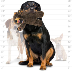 MIGHTY- Angry Animal Bear - Squeaker-Multiple Layers. Made Durable, Strong & Tough. Interactive Play (Tug, Toss & Fetch). Machine Washable & Floats