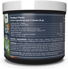 Nulo Functional Dog Joint & Mobility Support Supplement, Made with MSM, Hydrolyzed Beef Collagen and Omega-3 Fatty Acids to Help Manage Normal Joint Stiffness, 90 Soft Chews