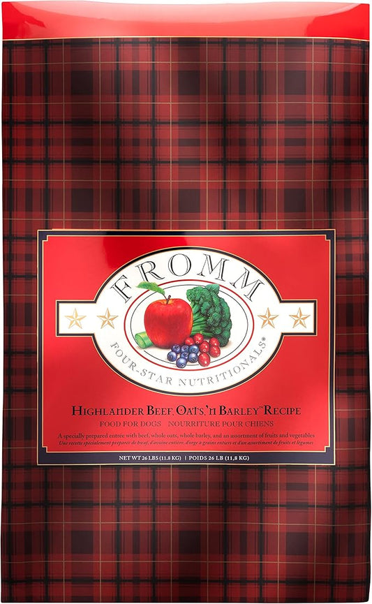 Fromm Four-Star Nutritionals Highlander Beef, Oats, & Barley Dog Food - Premium Dry Dog Food - Beef Recipe