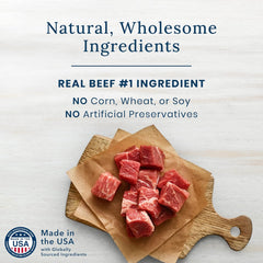 True Chews - Blue Buffalo True Chews Premium Jerky Cuts Dog Treats, Made in the USA with Natural Ingredients, Beef