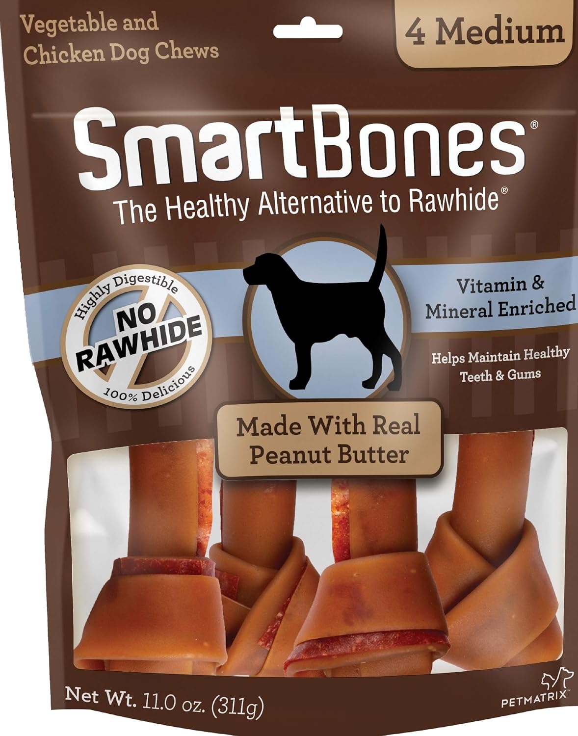 SmartBones Medium Chews With Real Peanut