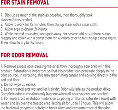 Nature’s Miracle® Stain & Odor Remover, Tough on Dog Urine, Feces, Vomit, Drool and Other Organic Stains and Odors, 1 Gallon
