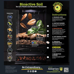 Galápagos Natural Magnolia Leaf Litter – Reptile Substrate for Bioactive Vivariums, Bearded Dragon, Gecko, and Snake Tank Accessories, 100% Natural Terrarium Décor, 4Qt