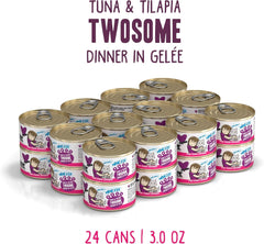 Weruva Best Feline Friend (B.F.F.) Grain-Free Cat Food, Tuna & Tilapia Twosome (Pack of 24)