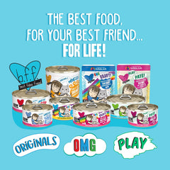 Weruva B.F.F. Play - Best Feline Friend Paté Lovers, Aw Yeah!, Turkey & Tuna Tweet Me! with Turkey & Tuna 2.8-oz(Pack of 12)