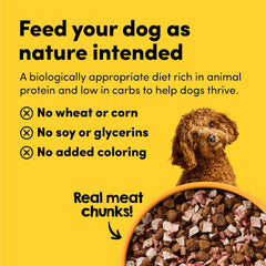 Animals Like Us - RawMix50 Premium Freeze-Dried Raw Cage-Free Chicken Recipe Dog Food, Protein Rich, Includes Kibble, Non-GMO, No Wheat or Corn, 4 lbs