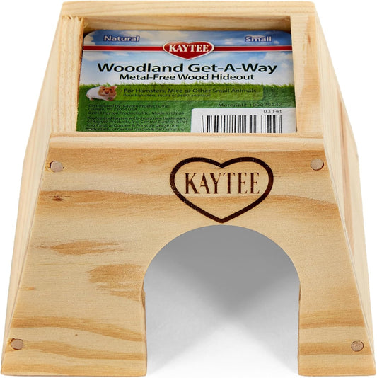 Kaytee® Woodland Get-A-Way Home for Small Animal Wooden Color Small