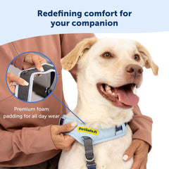PetSafe Easy Walk Comfort No-Pull Dog Harness Full-Body Padding - Better Walks on The First Use - 5 Points of Adjustment , Blue