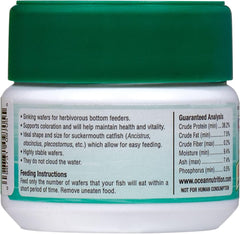 Ocean Nutrition Algae Wafers, Tropical Fish Food, Pleco Wafers, Algae Wafers for Bottom Feeders, Nutritionally Balanced Vegetarian Fish Food for Herbivorous Bottom Feeders