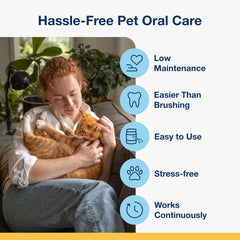 NaturVet ProDen PlaqueOff Powder for Cats - Plaque & Tartar Reducer, Breath Freshener, Feline Oral Care - 40g