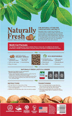 Naturally Fresh Cat Litter Made From Walnut Shells, Unscented, Multi-Cat, Upcycled, Low Dust, Sustainable