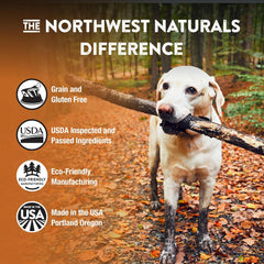 Northwest Naturals Freeze-Dried Turkey Dog Food - Bite-Sized Nuggets - Grain-Free, High-Protein, Raw Diet, Human-Grade, Limited Ingredients, All Natural, Healthy & Nutritious, Made in USA