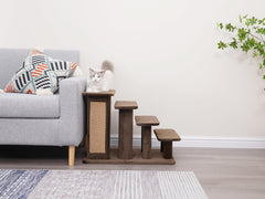 Petpals Zoso Multi-Functional Pet Stairs with Storage and Scratching Pad and Cute Mouse Toys, Suitable for Pets to Play and Engage in Activities