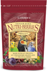 LAFEBER'S Senior Bird Nutri-Berries Pet Bird Food, Made with Non-GMO and Human-Grade Ingredients,  10 oz