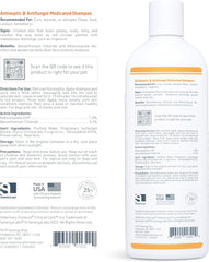 Veterinary Formula Clinical Care Antiseptic and Antifungal Medicated Shampoo for Dogs & Cats – Helps Alleviate Scaly, Greasy, red Skin – Paraben, Dye, Soap-Free (1 Pack)