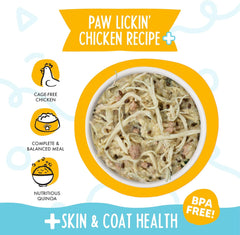 Weruva Meals 'n More Natural Wet Dog Food, Paw Lickin’ Chicken Plus Skin & Coat Health (Pack of 12)