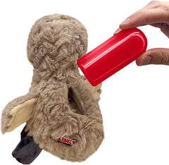 KONG Comfort Tykes Soft Plush Fluffy Dog Toy for Small and Medium Breeds (Cow)