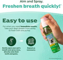 TropiClean Fresh Breath Oral Care Spray for Dogs & Cats