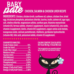 Tiki Cat Baby Pate Wet Cats Food for Kittens, Chicken, Salmon & Chicken Liver